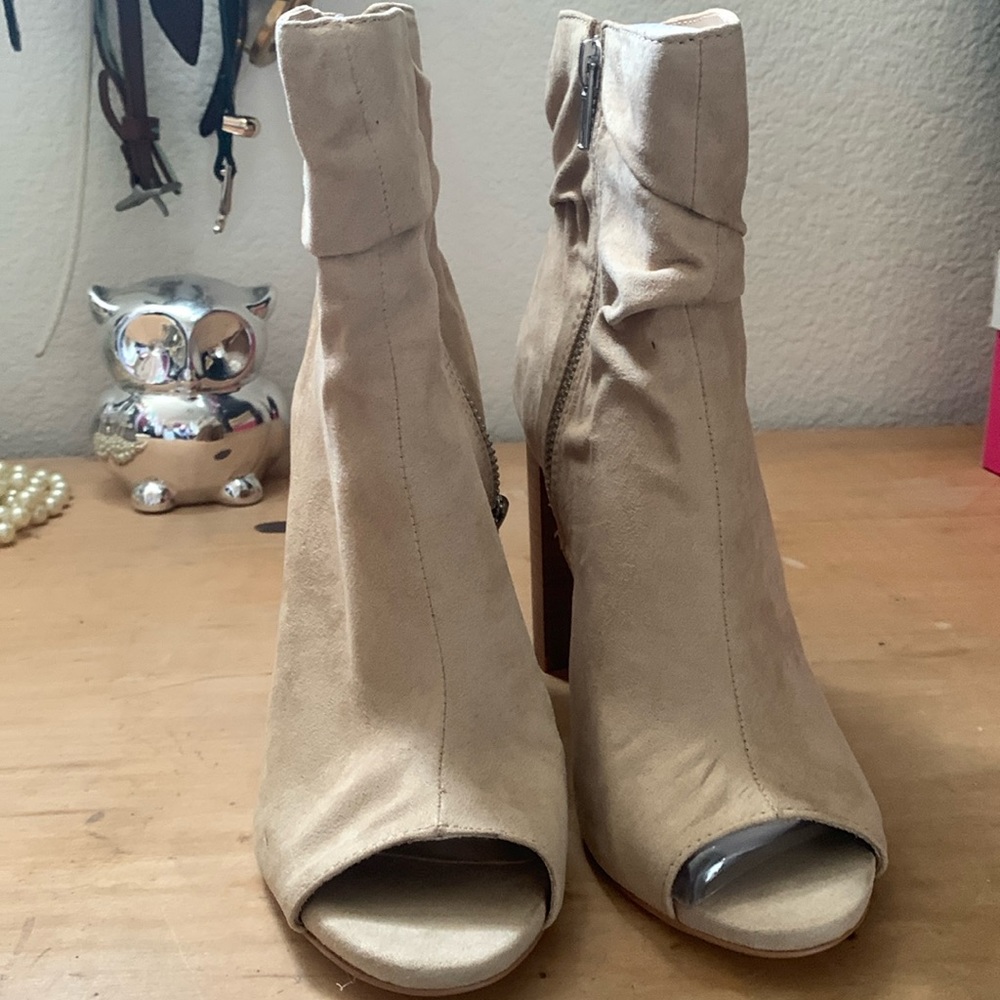 Brand new, never worn suede booties